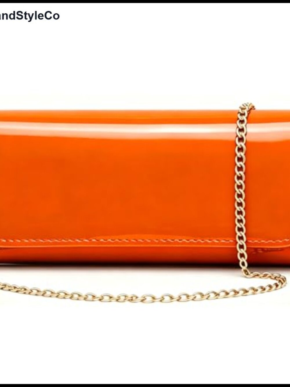 Patent Leather Clutch Purse Evening Bag Wedding Party Prom with Chain Strap